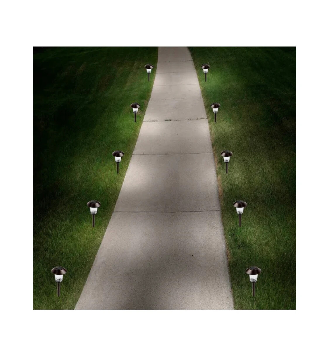 MEMBER'S MARK OIL-RUBBED BRONZE LED SOLAR PATH LIGHTS, 5 Pack gallery