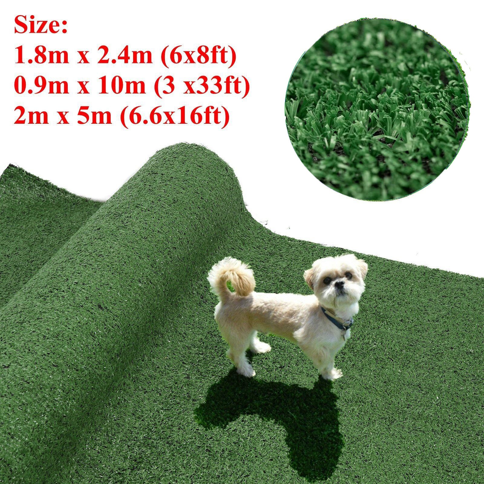 3ft*33ft Green Artificial Grass Rug Grass Carpet Rug Synthetic Turf Thick Lawn gallery