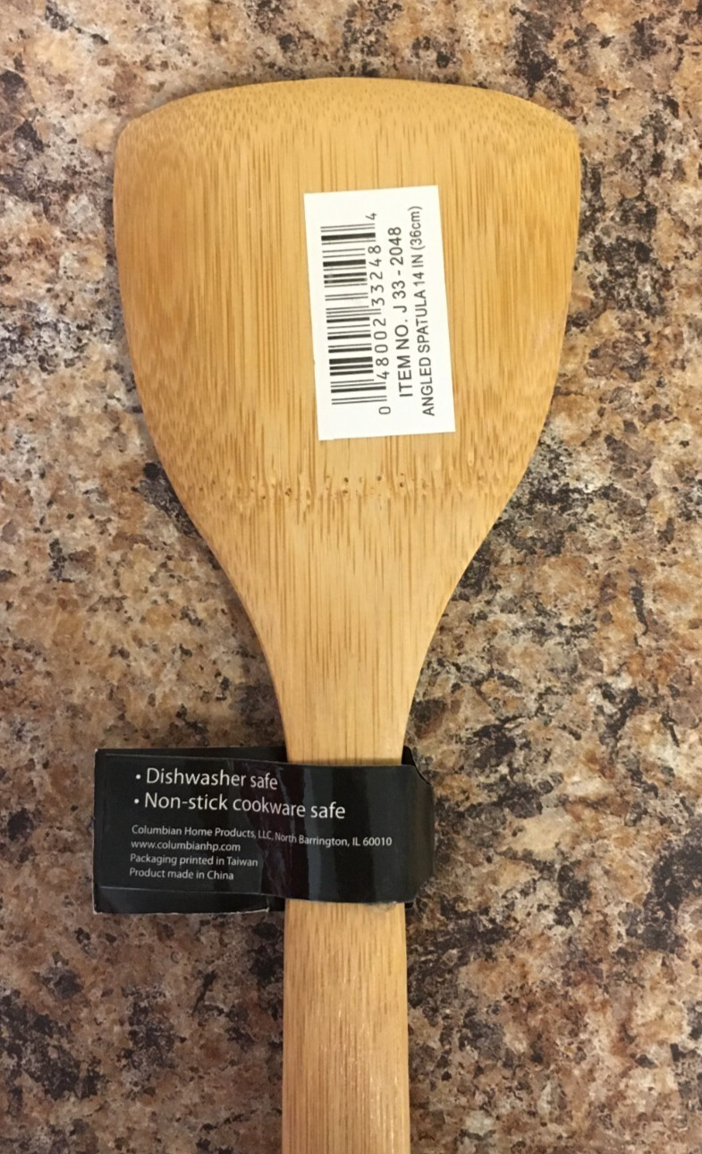 Joyce Chen J33-2048 14-Inch Burnished Bamboo Angled Stir-Fry Spatula gallery