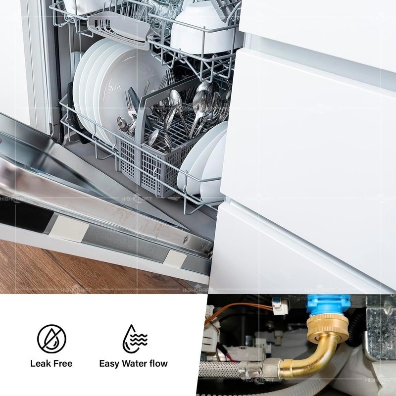 Everflow 72" Dishwasher Water Supply Line 3/8" Compression x 3/4" FHT gallery