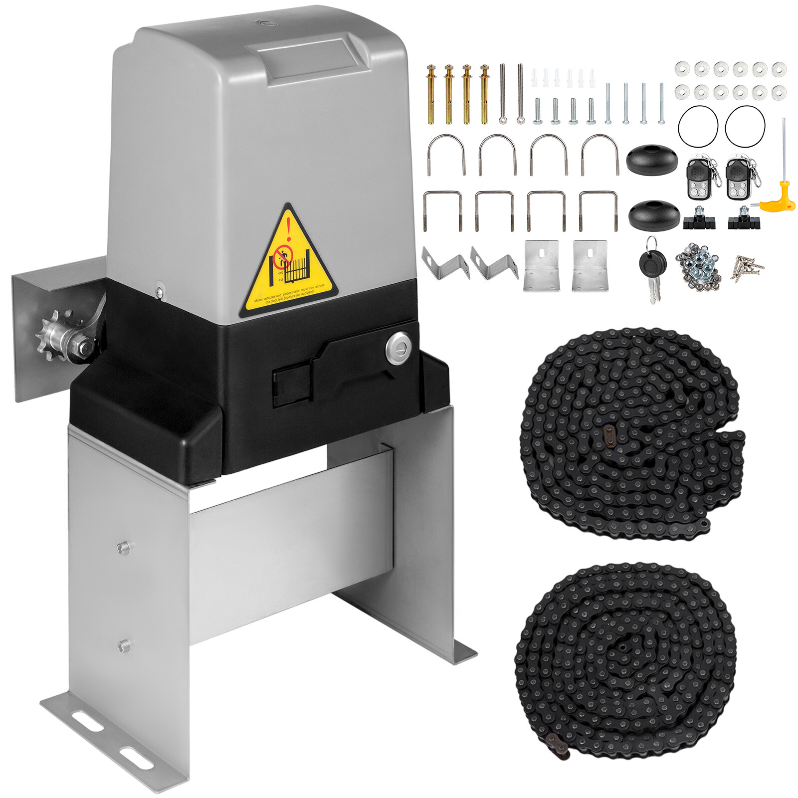 VEVOR 3300Lbs Automatic Sliding Gate Opener Electric Door Operator w/ 2 Remotes gallery