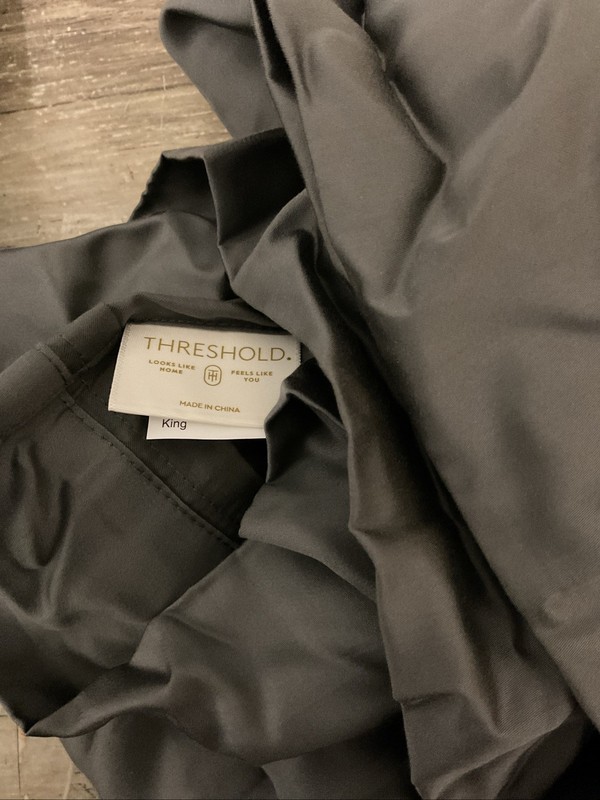 🎥 Threshold King 320 Thread Lyocell Gray⚠️ONLY FLAT & Pillowcases⚠️ 🆕AS IS gallery