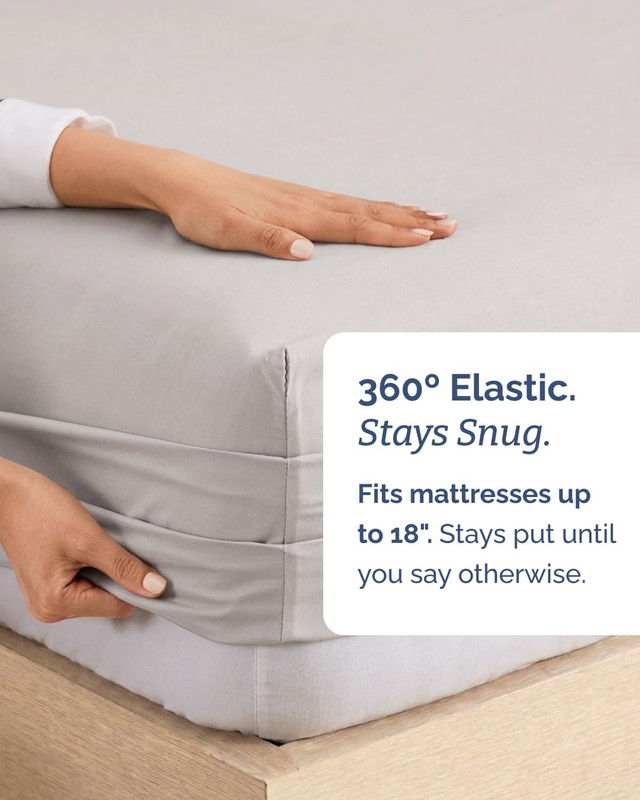 Cooling Split King Bed Sheets - 100% Bamboo Rayon - Ultra Soft Luxury Set gallery