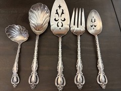 International COUNTESS Deepsilver Silver Plate Ornate 5 Piece Serving Set