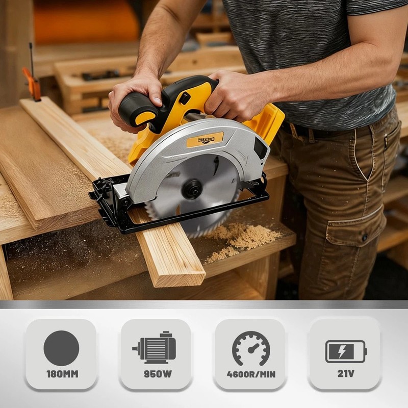 7-1/4" Cordless circular saw compatible FOR DEWALT 20V MAX battery(NO battery ) gallery