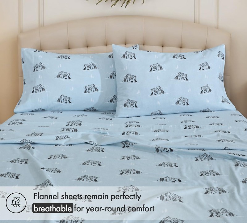 RUVANTI Flannel Sheets Queen Size - 100% Cotton Double Queen, Soul Dog gallery