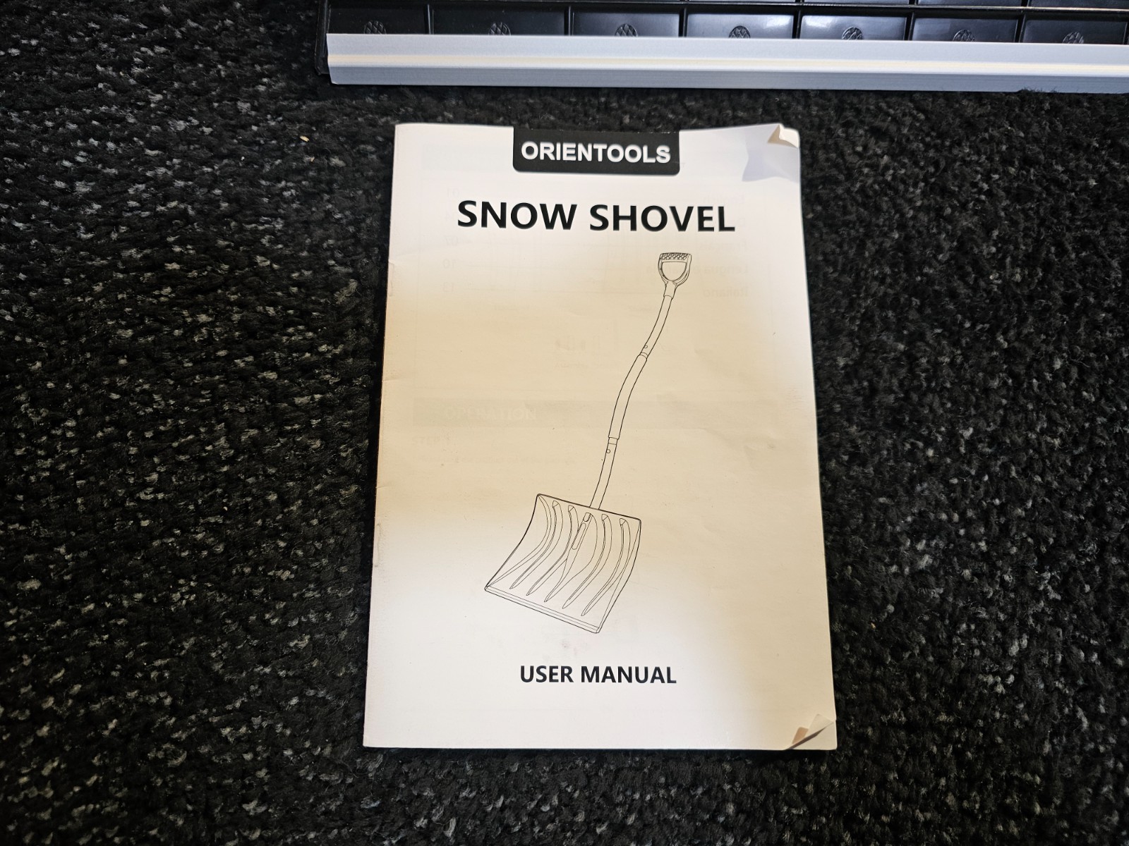 ORIENTOOLS Snow Shovel with D-Grip Handle and Durable Aluminum 16.9" Edge Blade gallery