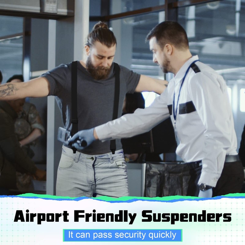 Jiuguva Men Hidden Undershirt Suspender Under Clothing Airport Friendly Strap Y gallery