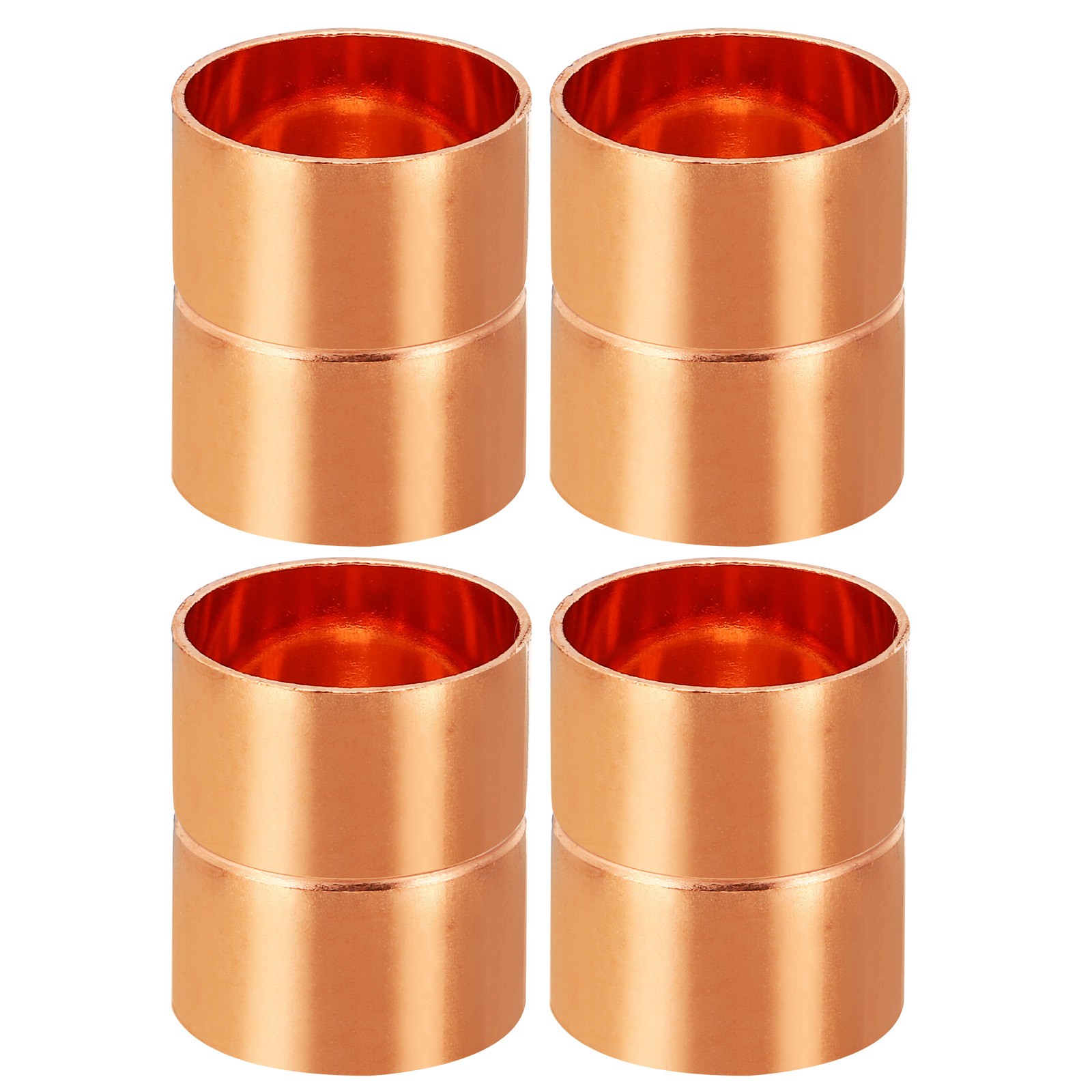4Pcs 1-1/8 Inch ID Straight Copper Coupling Fittings Welding Joint for HVAC gallery