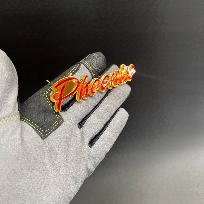 1PC PHOENIX Custom Text 3D Acrylic Car Emblem Badge Multicolor Fender Decal gallery