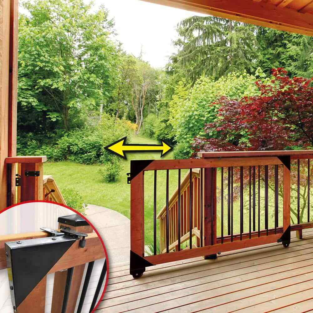 Pylex Deck Hardware Kit Sliding Gate Rust Resistant Powder Coated Steel Black gallery