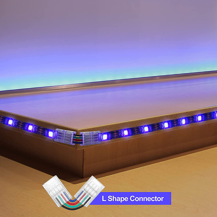 Solderless LED Light Connectors for 8mm 10mm 4 Pin RGB LED Strip Lights gallery