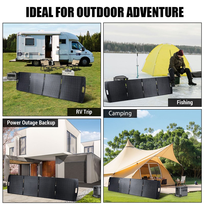 200W Portable Foldable Solar Panel 23.5% Conversion Efficiency, MC4 Connector gallery
