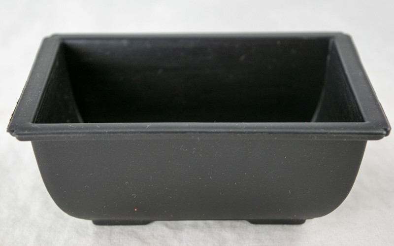 4 Rectangular Black Plastic Cactus Succulent, Bonsai Training Pot 5"x 3.5"x 2" gallery