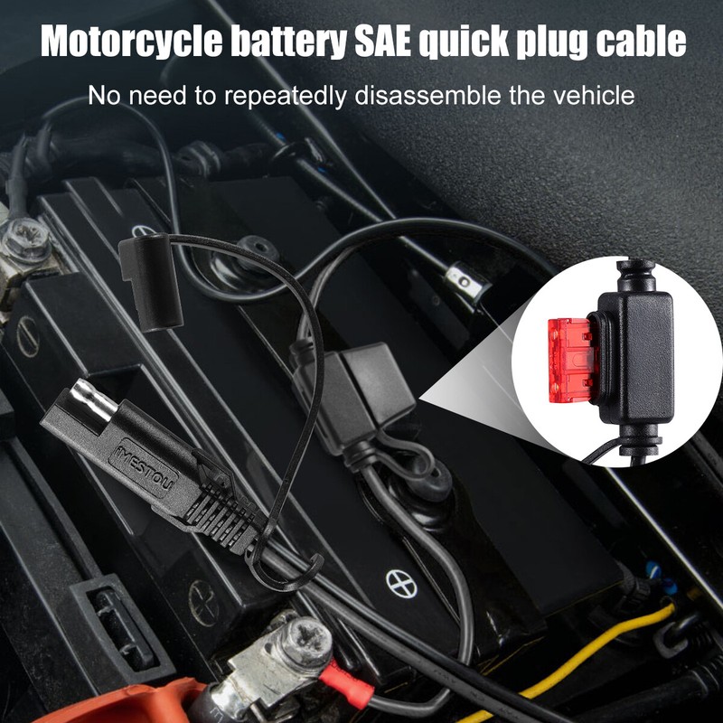 Battery Quick Connect Cable W/ Sae 2 Pin Ring Terminal Sae Connector Harness gallery