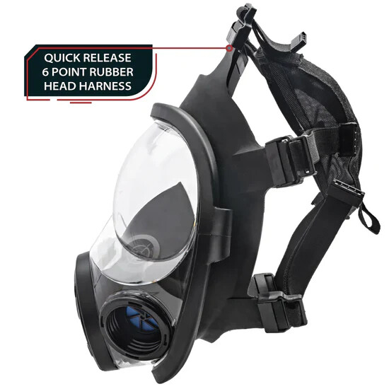 Parcil Safety NB-100 Gas Mask Full Face Respirator w/ 40mm Defense Filter gallery