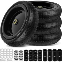 Solid Flat Free Replacement Tires Heavy Duty Wheels Garden Cart Wheelbarrow New