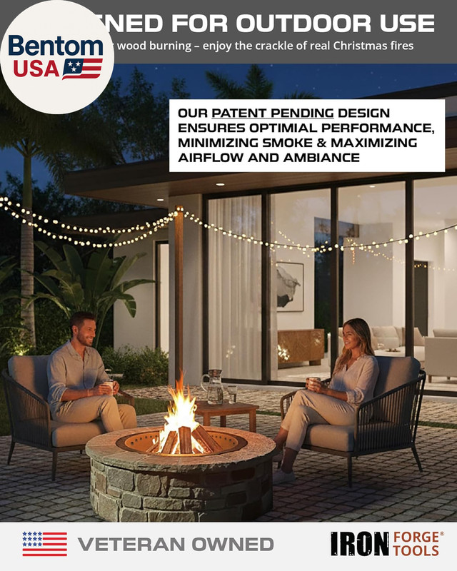 Smokeless Firepit - 36 Inch Outer/30 Inch Inner round Fire Ring Insert Liner - H gallery