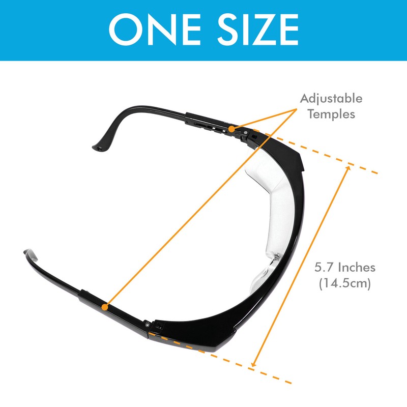 Adjustable Safety Glasses Clear Wrap Around Lens Anti-Fog Scratch Resistant gallery