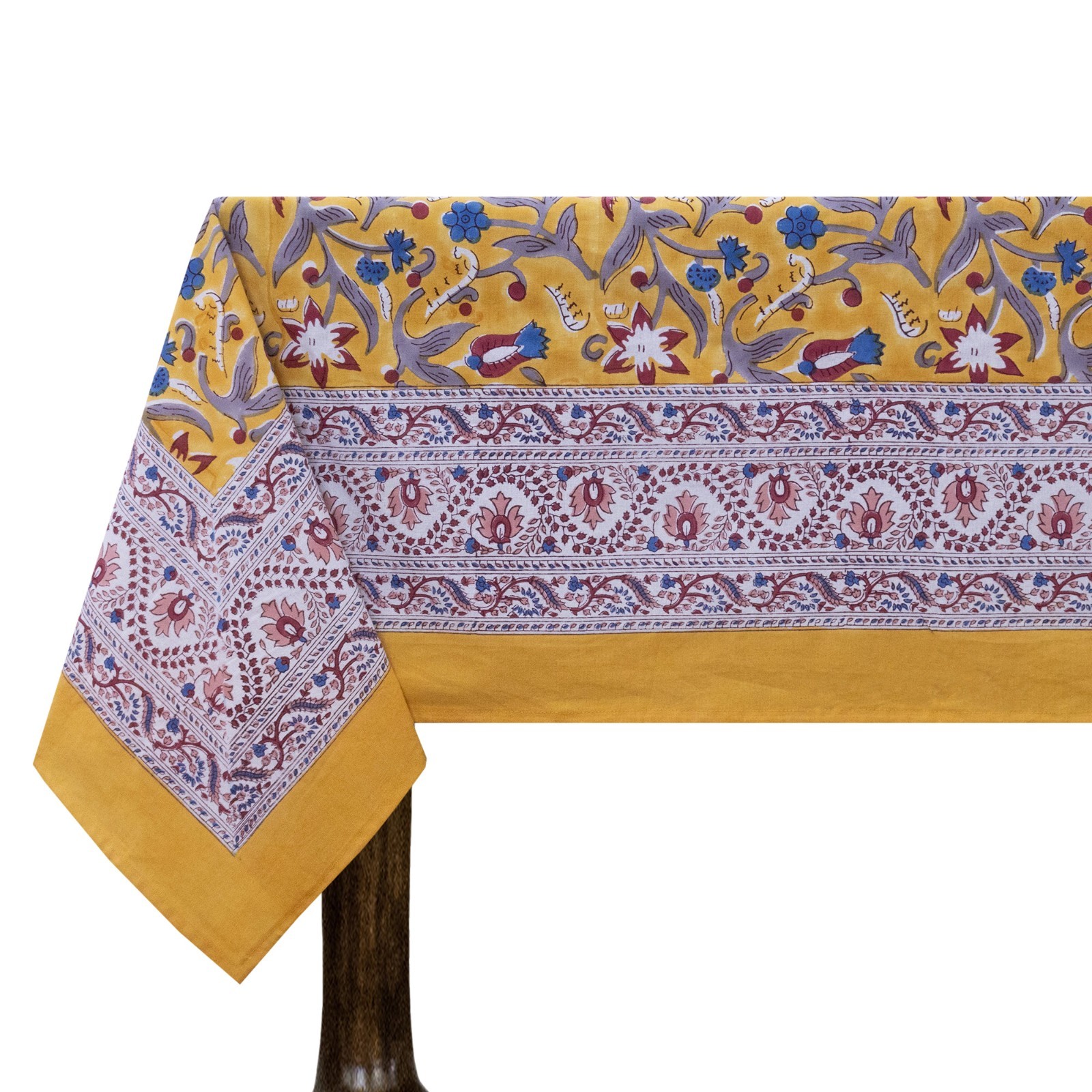 Hand Block Printed Tablecloth Wedding Table Cover Gift for Her, New Year Gifts gallery