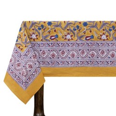 Hand Block Printed Tablecloth Wedding Table Cover Gift for Her, New Year Gifts