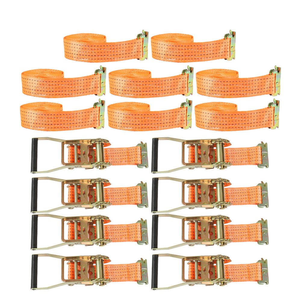 8 Pack 2" x 15' E-Track Ratchet Tie Down Strap 4000 lbs Breaking Strength Strap gallery