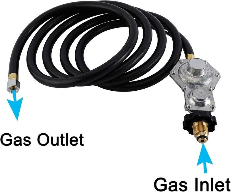 10Ft Two Stage Propane Regulator with Hose POL Tank Connection for RV Grill gallery