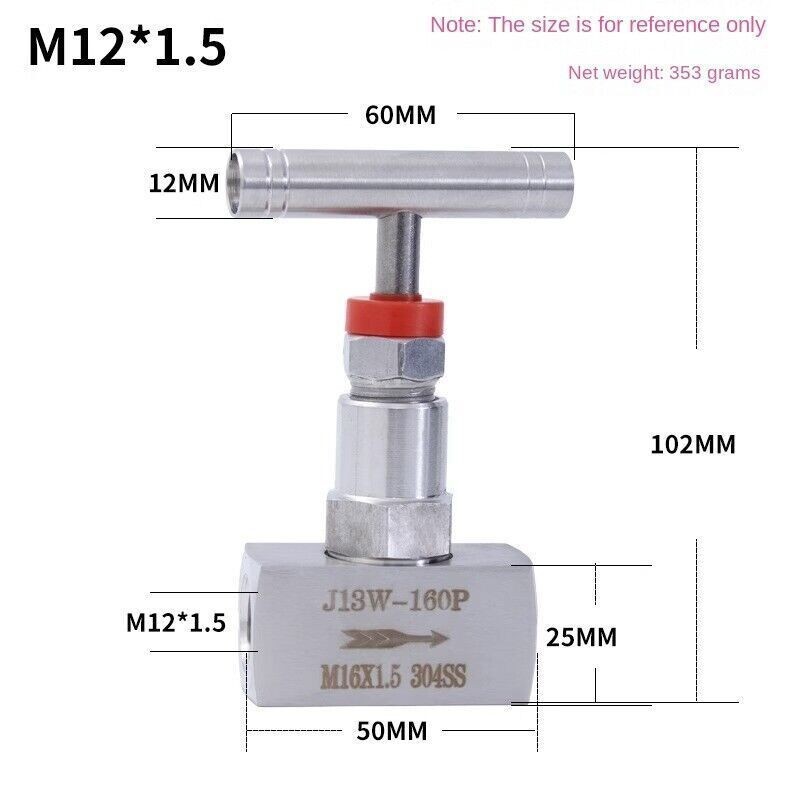 Stainless Steel Straight Through Needle Hydraulic Flow Control Needle Valve gallery
