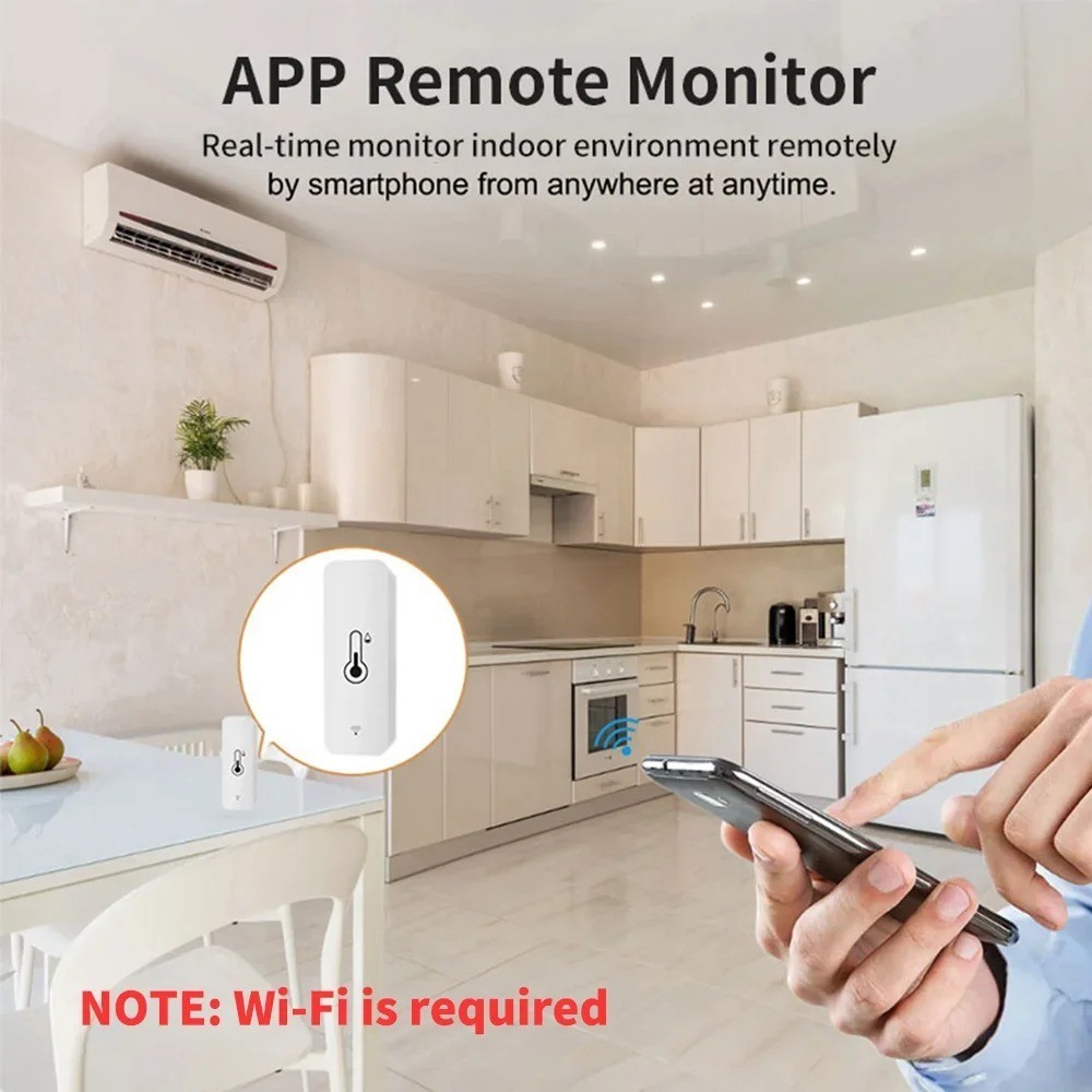 WiFi Wireless Humidity Temperature Detector Smart Home Monitoring Sensor gallery