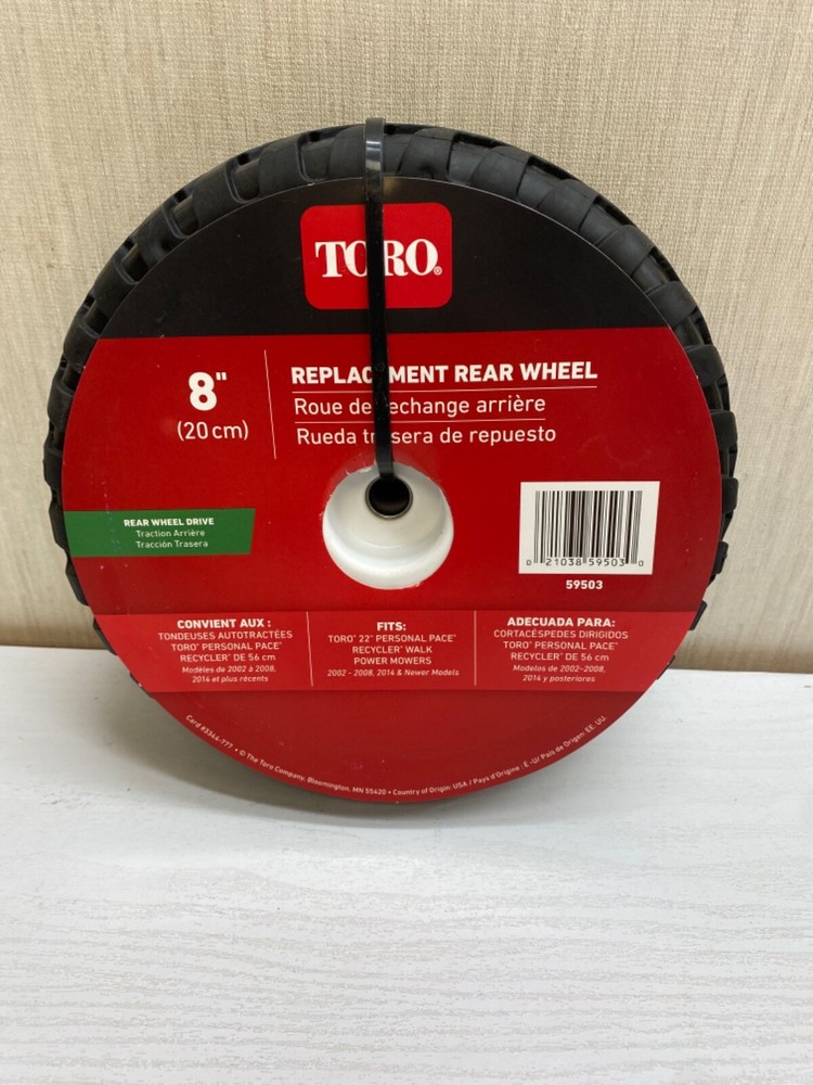 Toro Personal Pace 8" 20 Cm Replacement Rear-Wheel-Drive Wheel Lawn Mowers R3