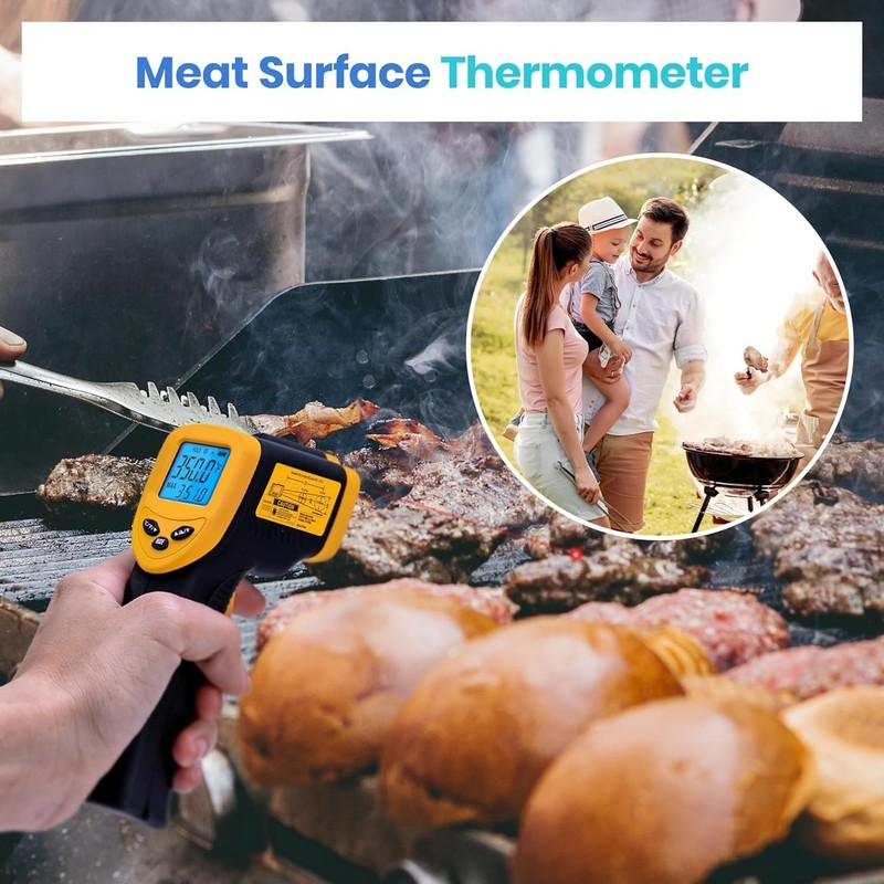 Infrared Thermometer Laser Temperature Gun 774, Meat Food Candy Oven Thermome... gallery
