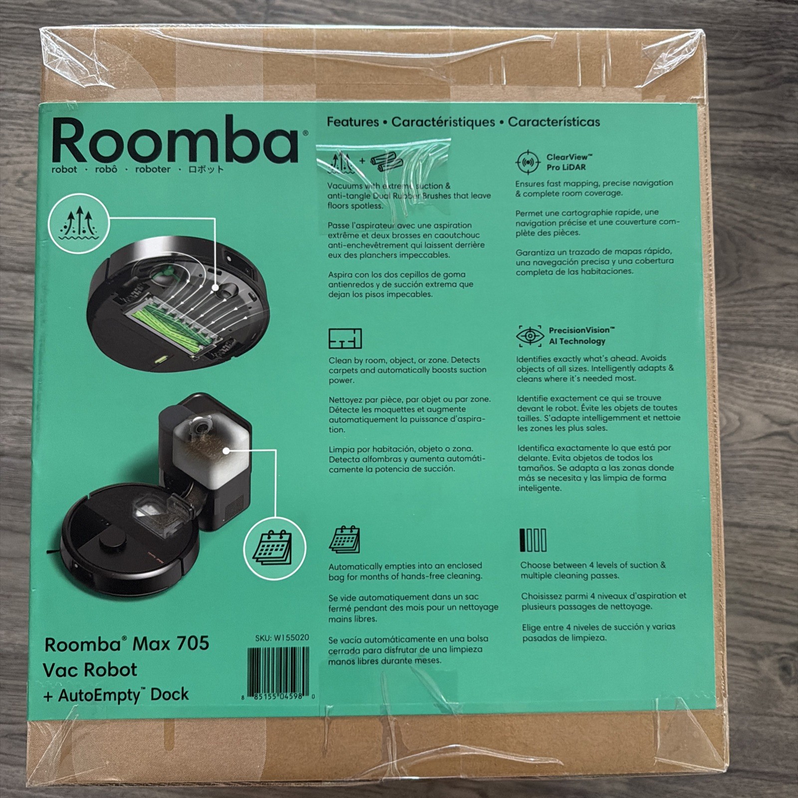 iRobot Roomba Max 705 Robot Vacuum + Auto Empty Dock LiDAR Navigation gallery