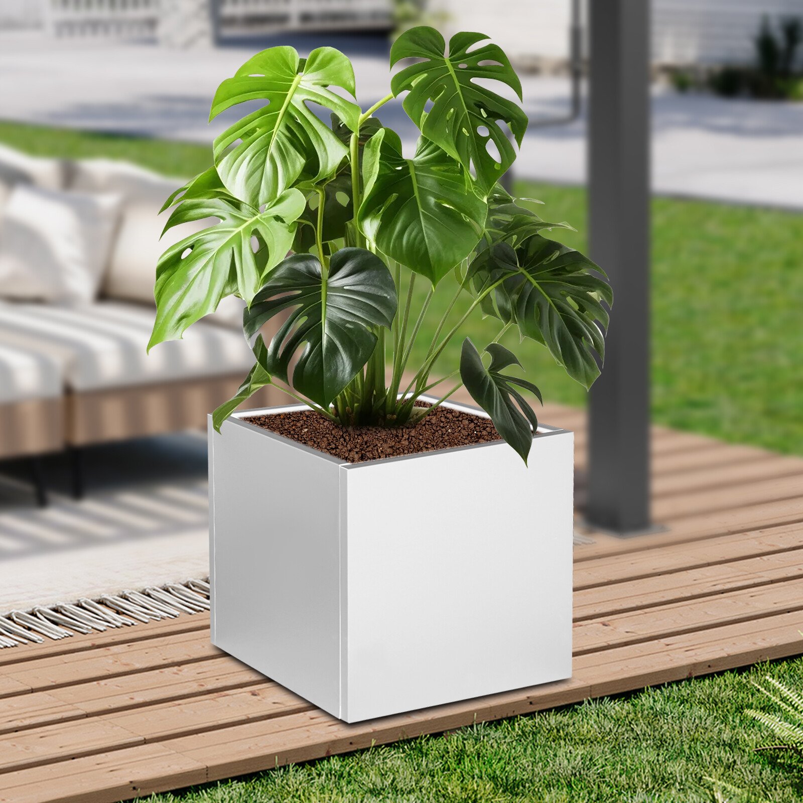 24*24*24in Raised Bed Garden Planter Box Big Volum Plants Herbs Growing Box gallery