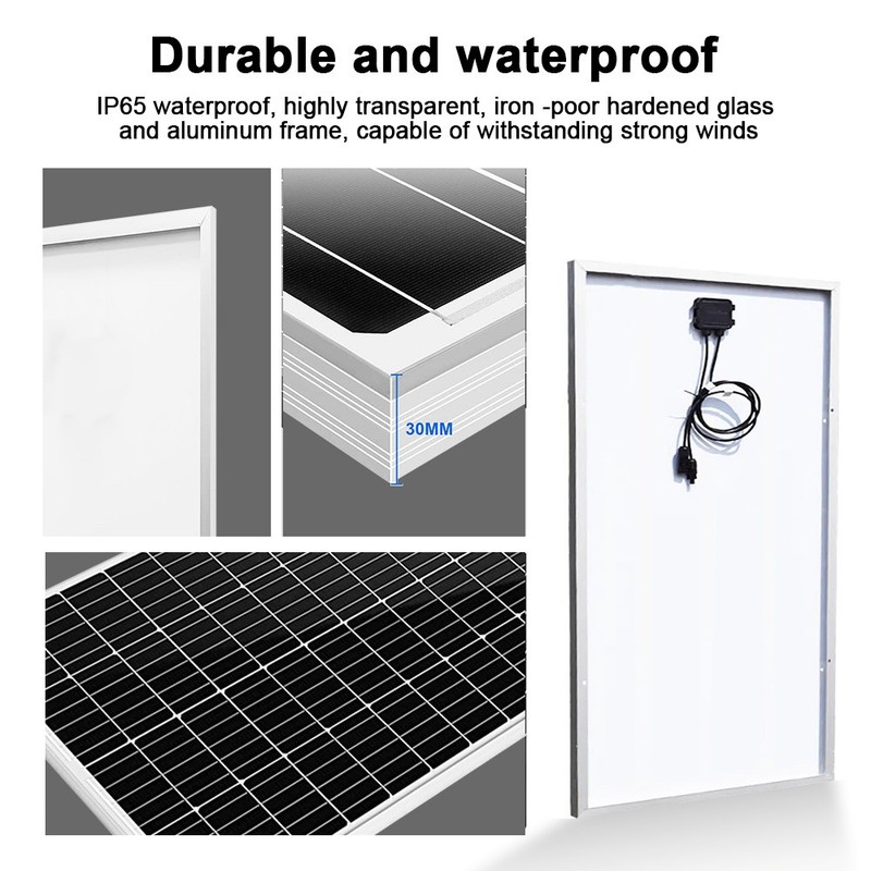 Solar Panel 1000W Watt Monocrystalline PV Power 12V For Home RV Marine Garden US gallery