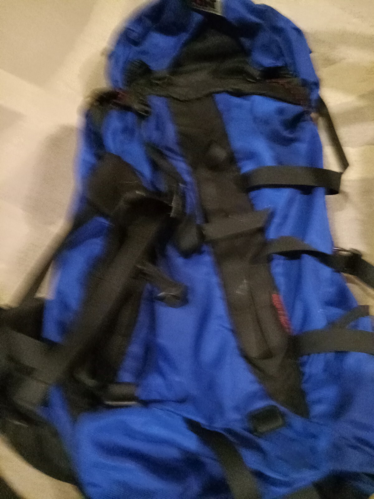 Zero Point Nylon Climbing Backpack Blue And Black 2