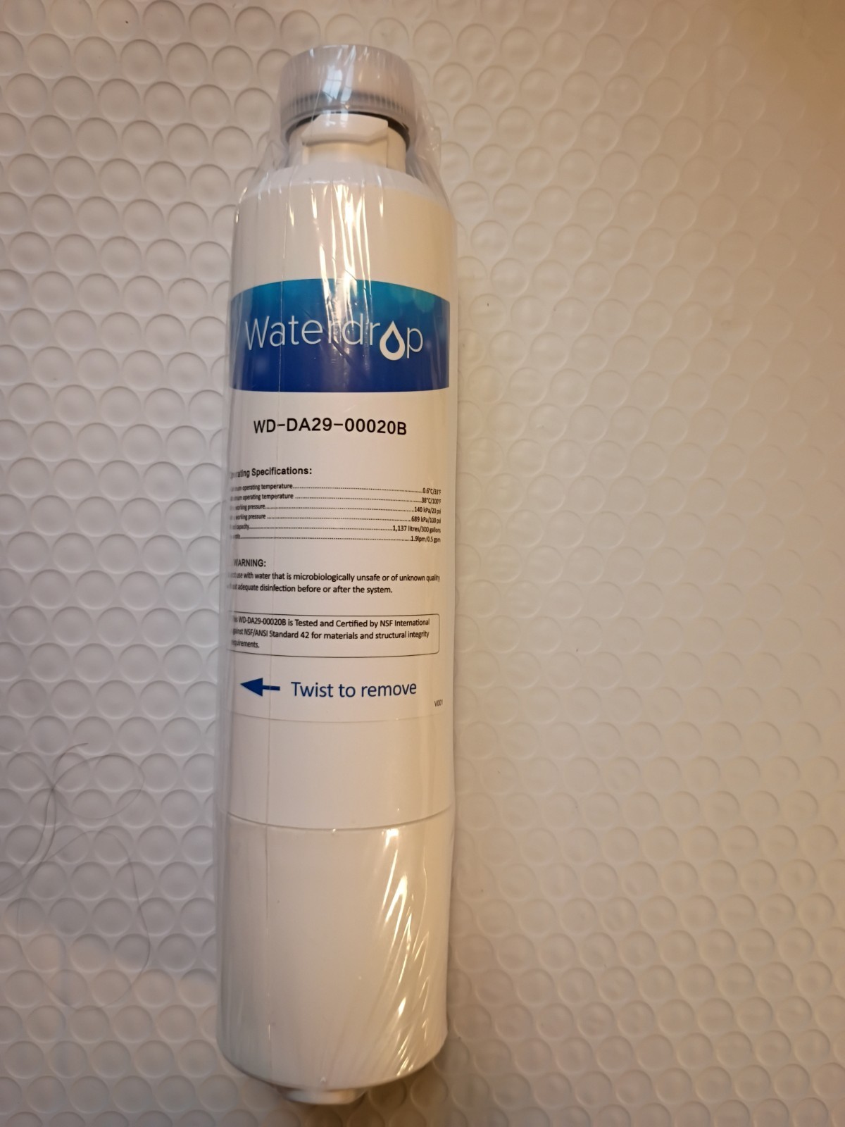 Waterdrop DA29-00020B Refrigerator Water Filter Replacement for Samsung Sealed gallery