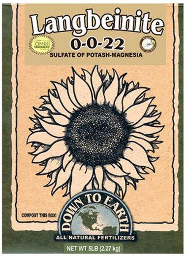 Down To Earth - Organic Langbeinite (Sul-Po-Mag) (0-0-22) - 5 lb Hydroponic gallery