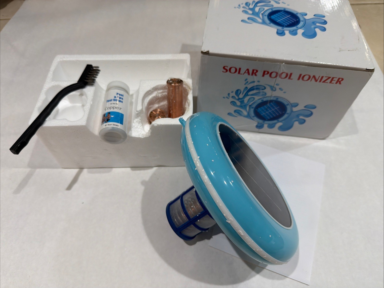 Solar Pool Ionizer Chlorine-Free Sun Shock & Water Purifier Up to 45,000 Gal New gallery