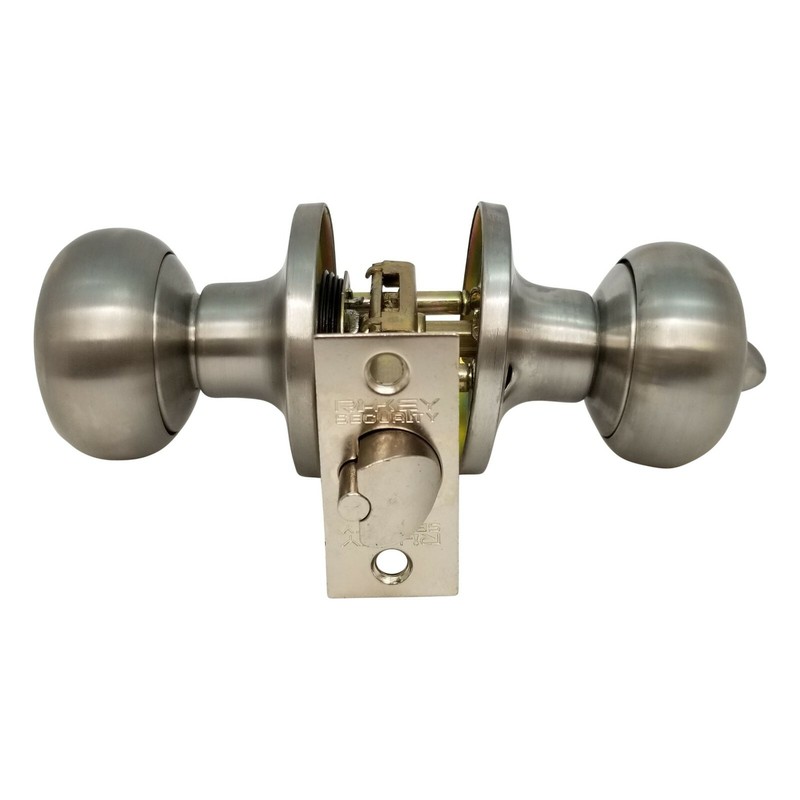 High Quality Door Knob Lock Entry Keyed Cylinder 3 Keys Exterior Interior Kw1 SS gallery