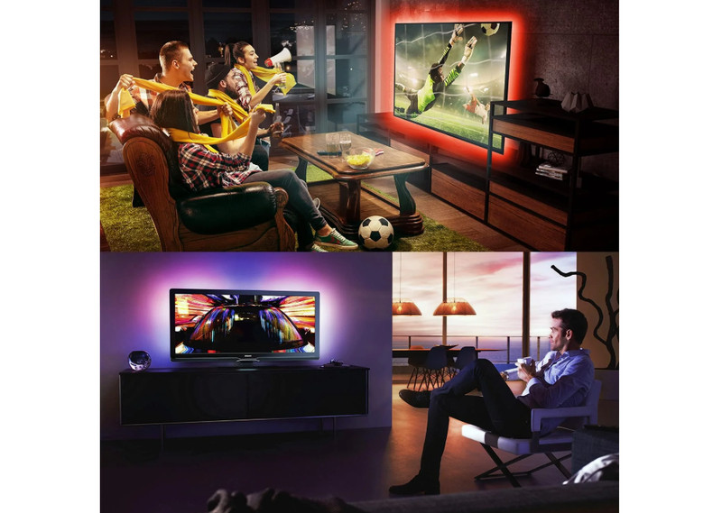LED Backlights 15ft for 65-75in TV, USB RGB Strip with Remote for HDTV & Bedroom gallery