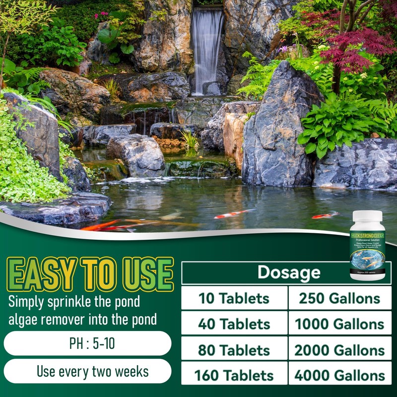 Muck Reducer Tablets for Fishponds, Baths & Fountains - 500 Count gallery