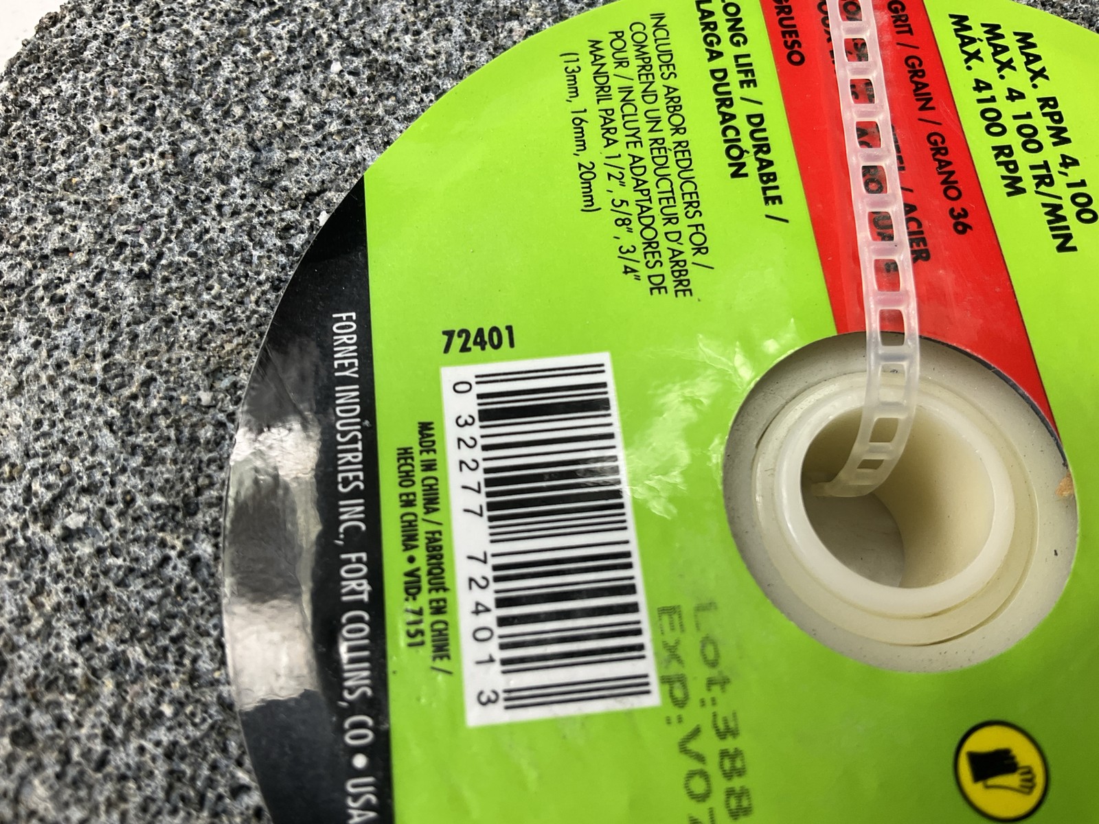 Forney 72401 Bench Grinding Wheel, 6 In X 3/4 In X 1 In gallery