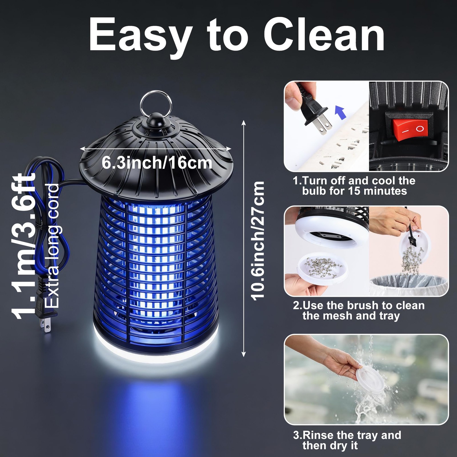 Bug Zapper Outdoor/Indoor,Mosquito Zapper 4200V High Powered Waterproof Elect... gallery