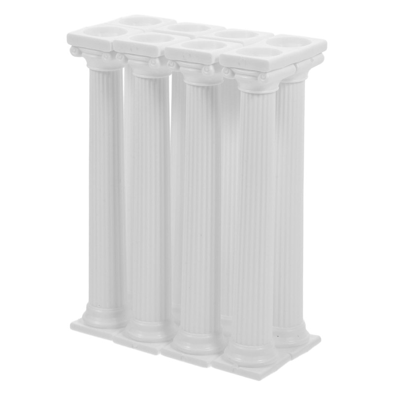 Roman Column Tiered Stand, Plastic 8pcs 17cm Cake Tier Separator for Wedding,... gallery