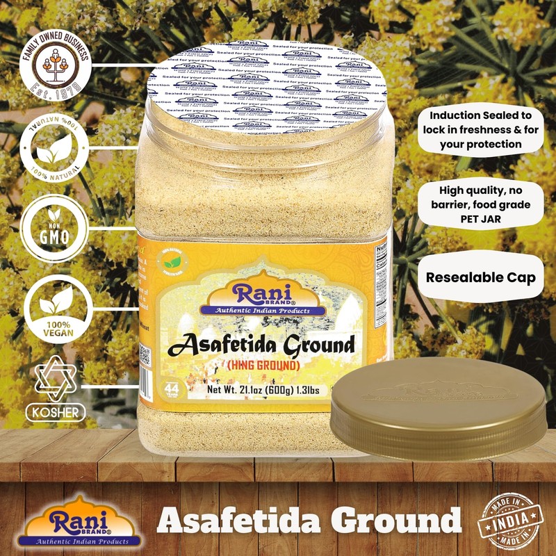 Rani Asafetida (Hing) Ground 21oz (600g) 1.3lbs PET Jar gallery
