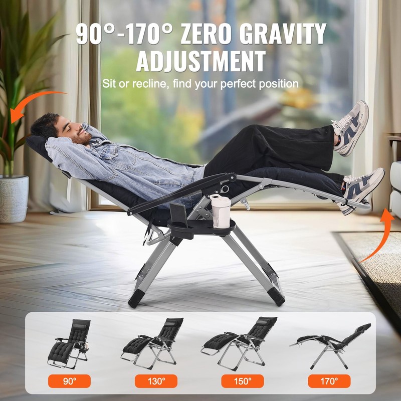 Zero Gravity Chair 26" Zero Gravity Recliner Lounge Chair Indoor&Outdoor gallery