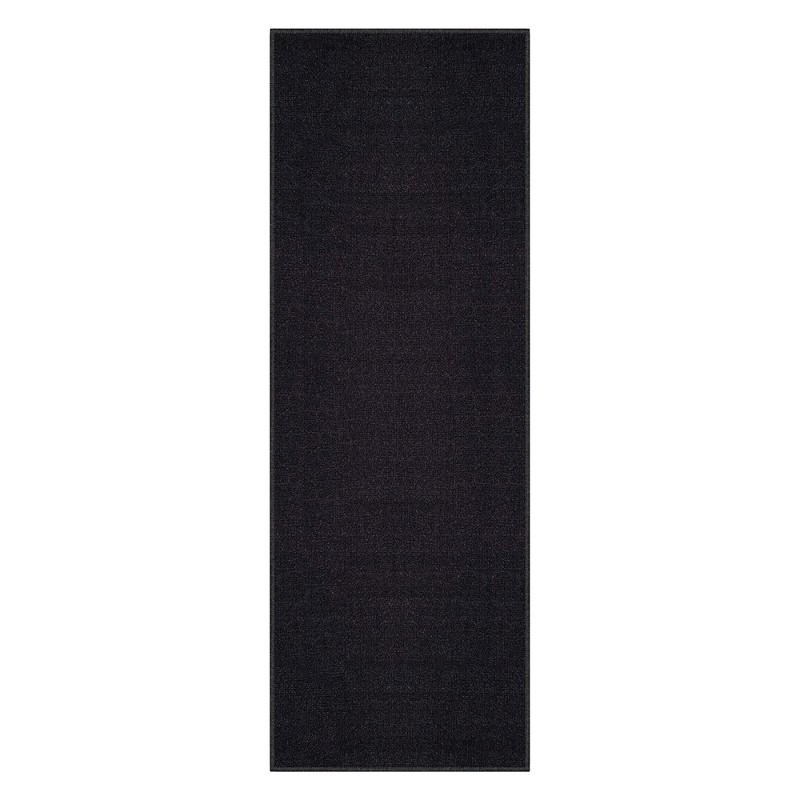 Custom Size SOLID BLACK Stair Hallway Runner Rug Non Slip Rubber Back gallery