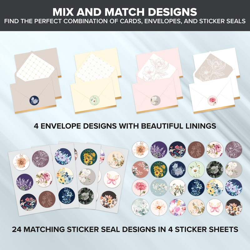 Decorably 24 Pack 6x4in Assorted Sympathy Cards with 6x4 inches, gallery
