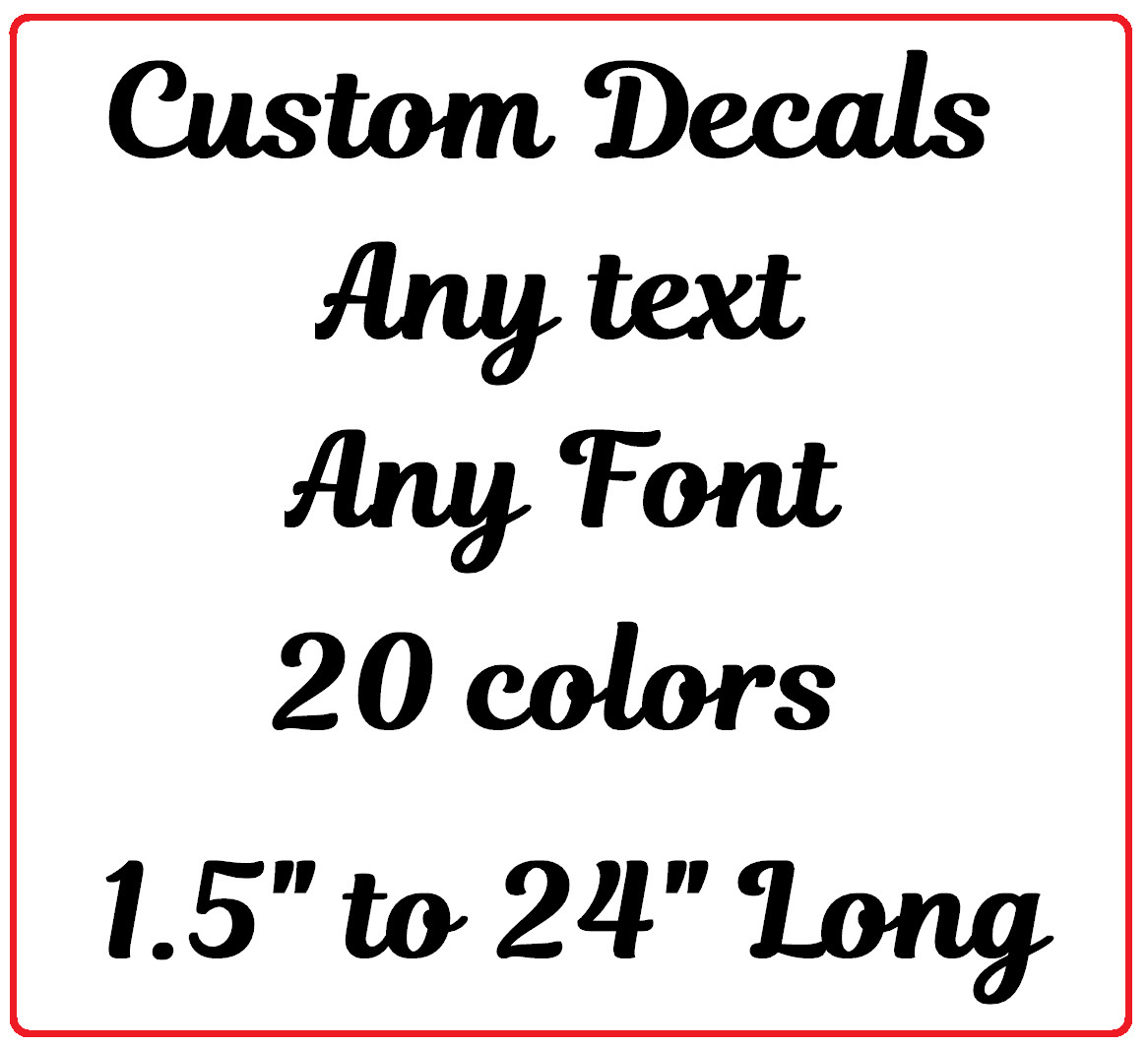 Custom Vinyl Lettering Decal Personalized Sticker Window Text Name Car Truck Van gallery