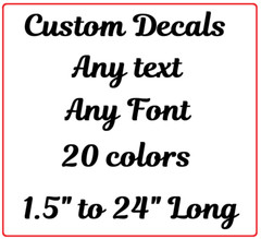 Custom Vinyl Lettering Decal Personalized Sticker Window Text Name Car Truck Van